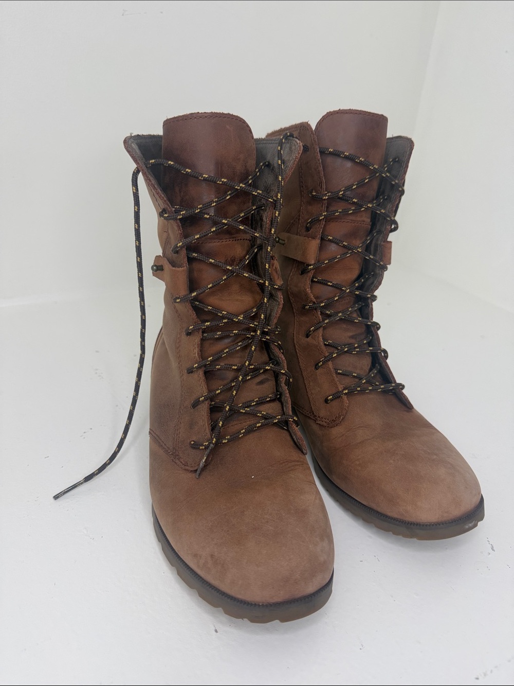 Teva DeLaVina Lace Boot Brown Waterproof Leather